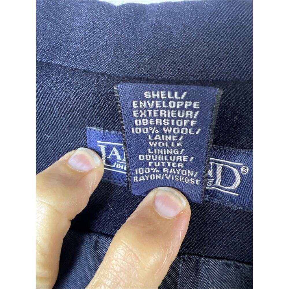 Lands End Womens 100% Wool one Button black Traditional Blazer USA Size 10 - Picture 4 of 10